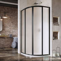 Ravak Ravak SUPERNOVA SKCP4-80 80x80x195 cm-es negyedköríves tolóajtós zuhanykabin,Fekete+Grape 3114O302ZG