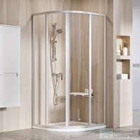 Ravak Ravak SUPERNOVA SKCP4-80 80x80x195 cm-es negyedköríves tolóajtós zuhanykabin,Szatén+Transparent 3114OU02Z1