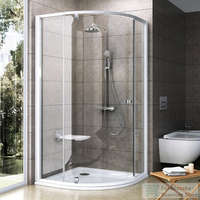 Ravak Ravak PIVOT PSKK3-100 100x100x190 cm-es íves zuhanykabin nyíló ajtóval,Fehér/Króm+Transparent,376AA100Z1