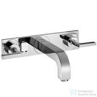 Hansgrohe Hansgrohe AXOR Citterio 3-lyukú, falsík alatti fordítókaros mosdócsaptelep takarórozettákkal és hosszú kifolyóval DN15, króm 39148000