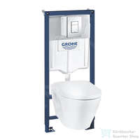 Grohe Grohe Solido Perfect falra szerelhető WC szett, mélyöblítésű WC soft close ülőkével, Skate Cosmopolitan króm nyomólappal 39186000