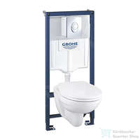 Grohe Grohe Solido Perfect falra szerelhető WC szett, mélyöblítésű WC soft close ülőkével, Skate Air króm nyomólappal 39192000