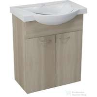 Aqualine AQUALINE KERAMIA FRESH mosdótartó szekrény, 60,5x74x34cm, platina tölgy 50065
