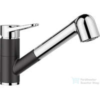 Blanco BLANCO Wega-S II Silgránit-Look kihúzhatófejes mosogató csaptelep, fekete/króm 526428