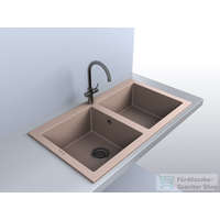 Nolen Lunart Charlotte 87x50 cm-es öntött gránit mosogató medence szifon nélkül,Sand 5999123000453