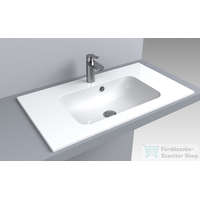 Lunart Lunart Gabriel 800 80,1x45,1 cm-es beépíthető öntöttmárvány mosdó,fényes fehér 5999123002068