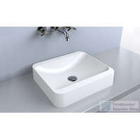 Lunart Lunart Evelyn 44,5x39,5 cm-es pultra ültethető öntöttmárvány mosdó csaplyuk és túlfolyó nélkül,fényes fehér 5999123003218