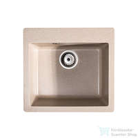 Lunart Lunart Lily 48,5x44 cm-es öntött gránit mosogató medence szifon nélkül,Beige 5999861632084