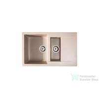 Lunart Lunart Gery 79,5x49,5 cm-es öntött gránit mosogató medence gyümölcsmosóval,szifon nélkül,Beige 5999861632237