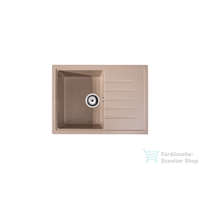 Lunart Lunart Judo 68x49,5 cm-es öntött gránit mosogató medence szifon nélkül,Beige 5999861632282