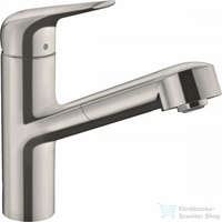 Hansgrohe Hansgrohe FOCUS M42 mosogató csaptelep kihúzható fejjel,S-Box, nemesacél felület 71829800