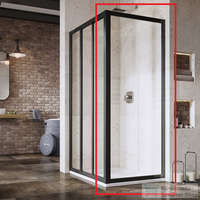 Ravak Ravak SUPERNOVA APSS-90 90 cm-es fix oldalfal, fekete+transparent,940703R2Z1