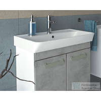 PinoArt PinoArt Neon 60 Betonszürke Függesztett Fürdőszoba bútor középen nyíló ajtóval, Kerámia mosdóval kompletten Soft-Close zárodással (60*56,5*41,5 cm) 973BET/19060