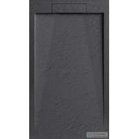 AREZZO design AREZZO design STONE pala hatású öntött márvány zuhanytálca, 120x90 cm-es, antracit AR-DYT129LA