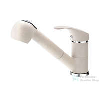 Deante Deante Pepe kihúzható zuhanyfejes mosogató csaptelep, sand BDP 771M