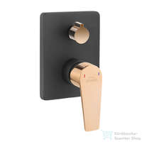 Invena Invena MIDNIGHT falsík alatti kád/zuhany csaptelep belső egységgel,fekete/rózsa arany BP-35-002-V
