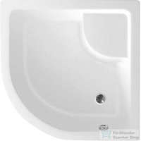 Aqualine AQUALINE íves mély zuhanytálca, túlfolyóval, 80x80x28cm, R55, mag.:41cm C83