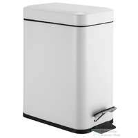 Aqualine AQUALINE SIMPLE LINE szögletes szemetes, 5l, matt fehér (GAQ005W)