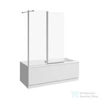 Jika Jika NION 115x150 cm-es fix részes kádparaván Arctic üveggel, fényes ezüst színű profillal, H2572N60026661