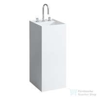 Laufen Laufen Kartell By Laufen szabadon álló mosdó 3 csaplyukkal,túlfolyó nélkül,speciális rejtett lefolyóval,matt fehér H8113317571581