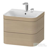 Duravit Duravit HAPPY D.2 PLUS 2 57,5 cm széles fiókos alsószekrény mosdóval,2 csaplyukkal,Mediterranean Oak Real wood veneer HP4635E7171