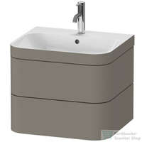 Duravit Duravit HAPPY D.2 PLUS 2 57,5 cm széles fiókos alsószekrény mosdóval,1 csaplyukkal,Stone Grey Satin Matt Lacquer HP4635O9292