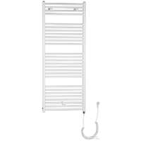 Aqualine AQUALINE DIRECT-E elektromos fürdőszobai radiátor fűtőpatronnal, egyenes, 600x1320cm, 600W, fehér (ILE36T)