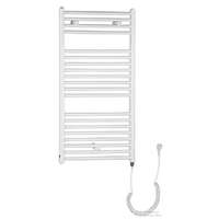 Aqualine AQUALINE DIRECT-E elektromos fürdőszobai radiátor fűtőpatronnal, egyenes, 450x960cm, 300W, fehér (ILE94T)