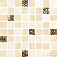 LOVE Ceramic LOVE Ceramic Marble Mosaic Cream Beige Shine 17x17 fali csempe