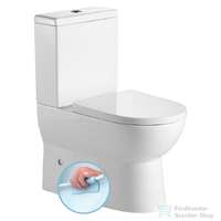 Aqualine AQUALINE JALTA RIMLESS monoblokkos WC, alsó/hátsó kifolyású, ülőke nélkül, 37x63cm, duál gombos öblítőmechanika (PB103RW)