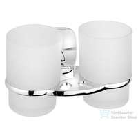 Aqualine AQUALINE RUMBA dupla pohártartó, tejüveg/króm (RB105)