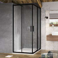 Ravak Ravak BLIX SLIM BLSRV2-90 90x90 cm-es tolóajtós zuhanykabin,Fekete+transparent X1LM70300Z1