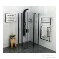 Sapho Sapho POLYSAN ZOOM LINE BLACK nyíló sarok zuhanykabin, 900x900 mm, transzparent, fekete ZL5415B