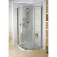  PSKK3-100 negyedköríves zuhanykabin Fehér/Króm+Transparent