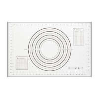 Szilikon nyújtólap mérettáblázattal, 60 x 40 cm-es méretben