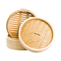 Shi Ba Ling Emeletes bambusz pároló 20 cm-es átmérőjű, 3 db-os szettben