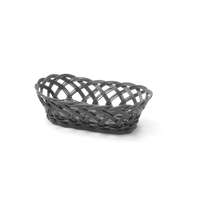HENDI Fonott oldalú kosarak, HENDI, ovális, Fekete, 225x130x(H)55mm