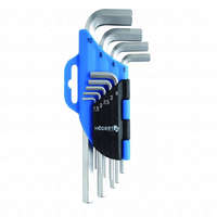 HÖGERT Imbuszkulcs készlet, 9 részes, HEX 1,5-10 mm, rövid , HÖGERT HT1W802