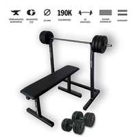 GazoFitness - Magyar súlyzó GazoFitness®Állvány + Pad + Hardcore Csomag /Össz 57 Kg /