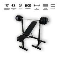 GazoFitness - Magyar súlyzó GazoFitness®Mobil Állvány +Dönthető Pad+ Kétkezes súlyzó /Össz 37kg/