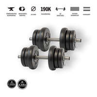 GazoFitness - Magyar súlyzó GazoFitness® Kézi Súlyzó 2 x 10,5Kg./21Kg/(2,5 kg és 1,25Kg-os tárcsákkal)