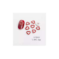 Nail-Art Körömékszer - szív piros Love Valentin 1db #16
