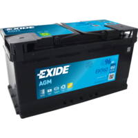 EXIDE EXIDE Start-Stop AGM 12V 96Ah 850A jobb+ autó akkumulátor