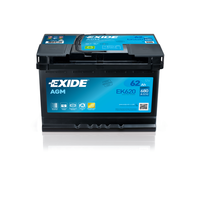 EXIDE EXIDE Start-Stop AGM 12V 62Ah 680A jobb+ autó akkumulátor