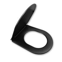 Viva Style Viva FEKETE BRILLA SLIM L WC ülőke - duroplast - lecsapódásgátlós - levehető klikk - 42 x 36,5 cm