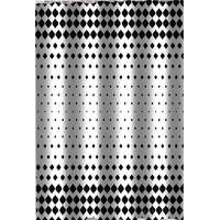 Aquamax Zuhanyfüggöny - BLACK AND WHITE - Impregnált textil - 180 x 200 cm
