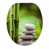 Aqua BAMBOO - Design mintás MDF WC ülőke