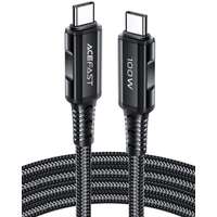 ACEFAST C4-03 kábel - Type-C (USB-C) / Type-C (USB-C) fekete szövet kábel, 2m, 5A