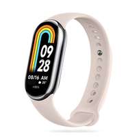 Okosóra szilikon szíj - Xiaomi Mi Band 8 / 9 / 10 / NFC - beige szilikon szíj