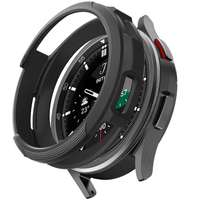 Okosóra védő tok - Samsung Galaxy Watch6 Classic (43 mm) - SPIGEN LIQUID AIR fekete szilikon védőtok